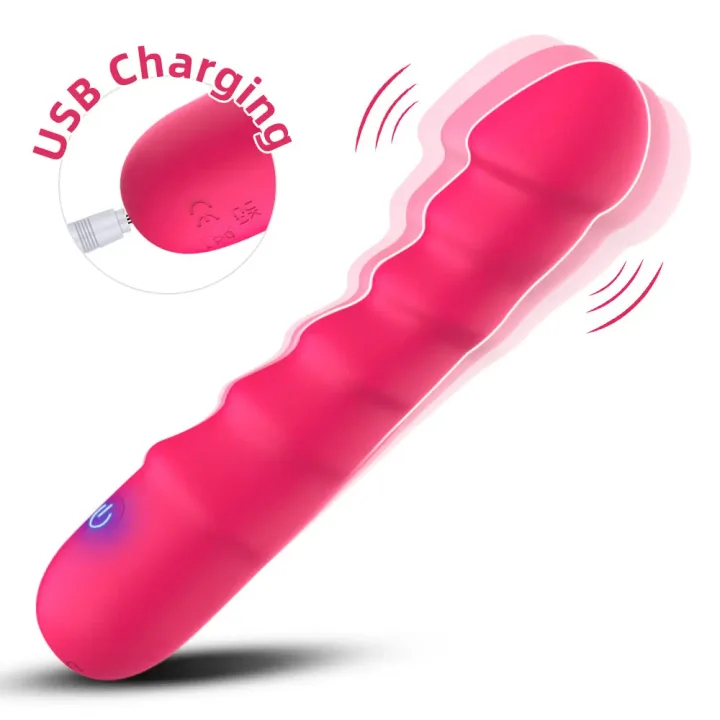 Realistic Vibrator in Red (USB rechargeable)